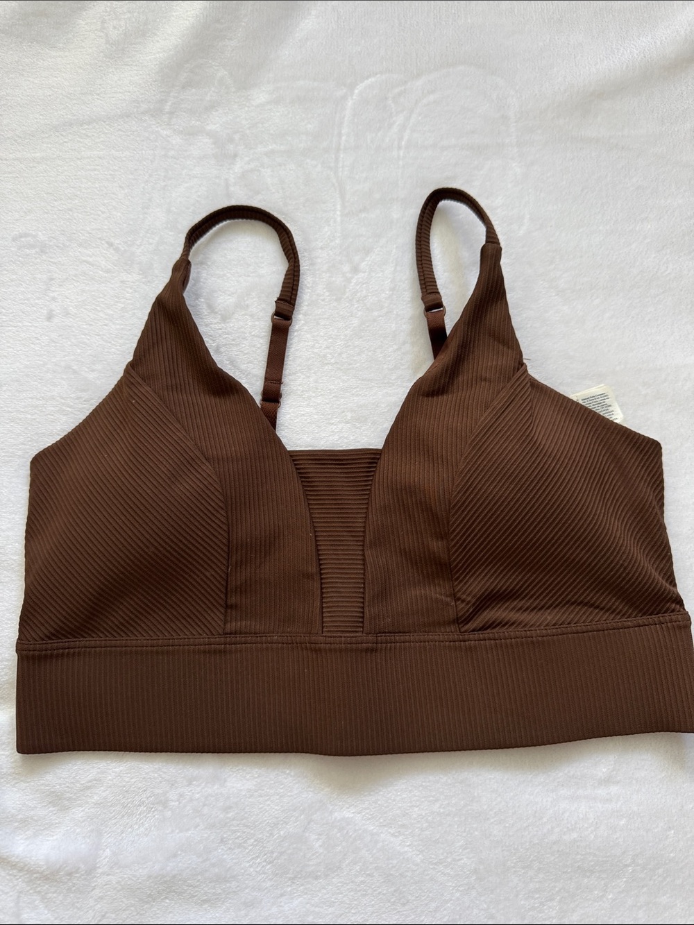 Old Navy Brown Ribbed Sports Bra